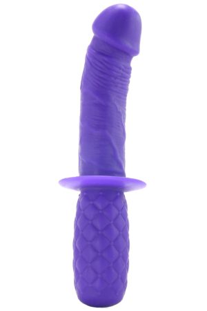 Silicone Grip G-Spot Thruster Dildo in Purple