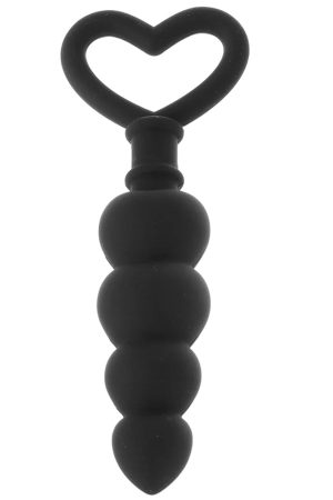 PinkCherry Black Hearts Butt Plug