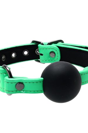 Electra Play Things Ball Gag in Neon Green