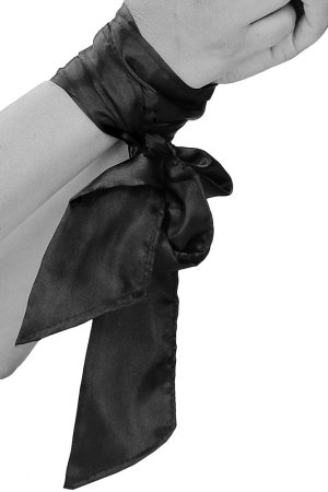 Black & White Satin Bondage Tie